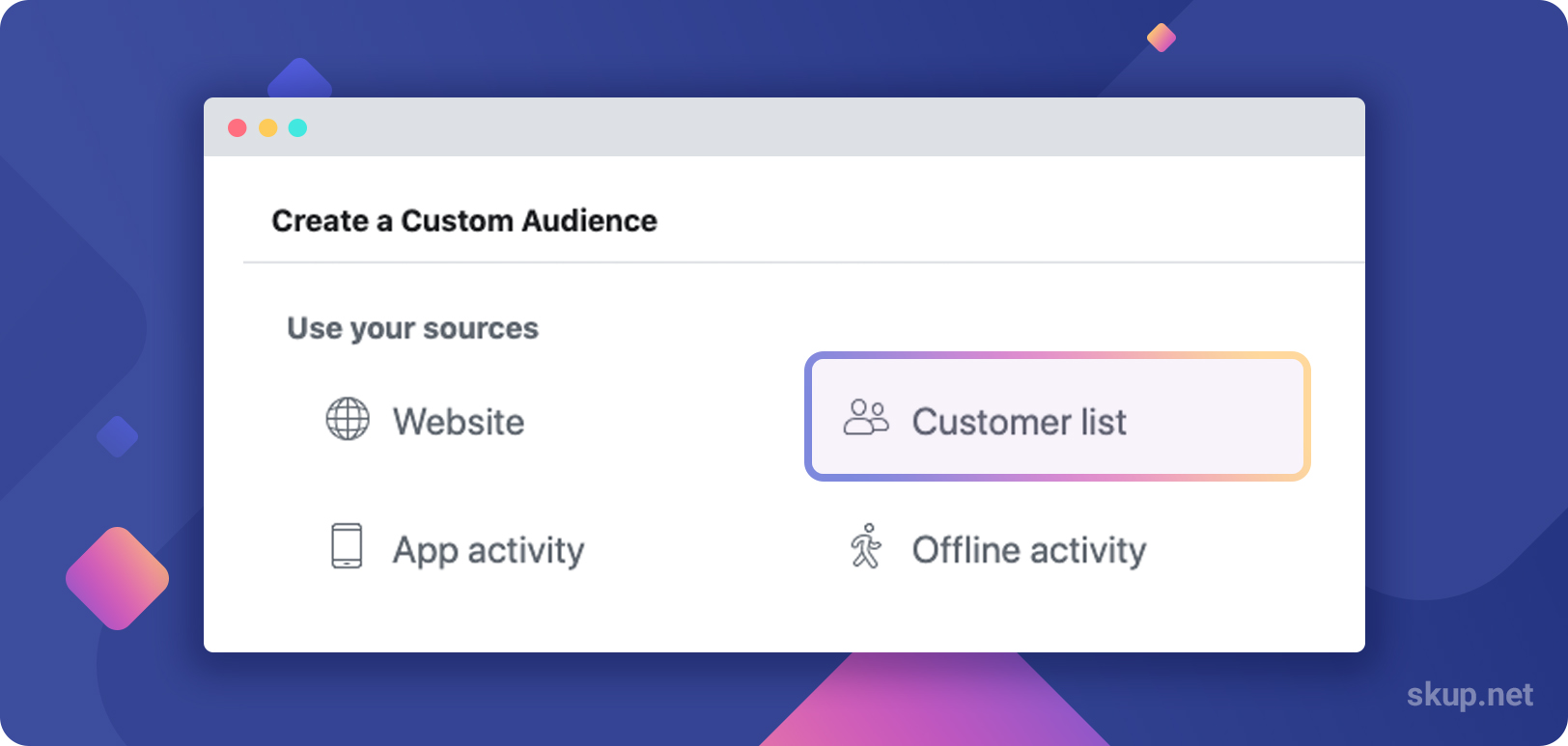how to create a custom audience from a customer list 