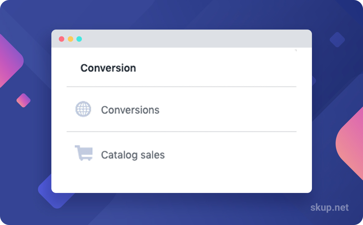 facebook conversion objective