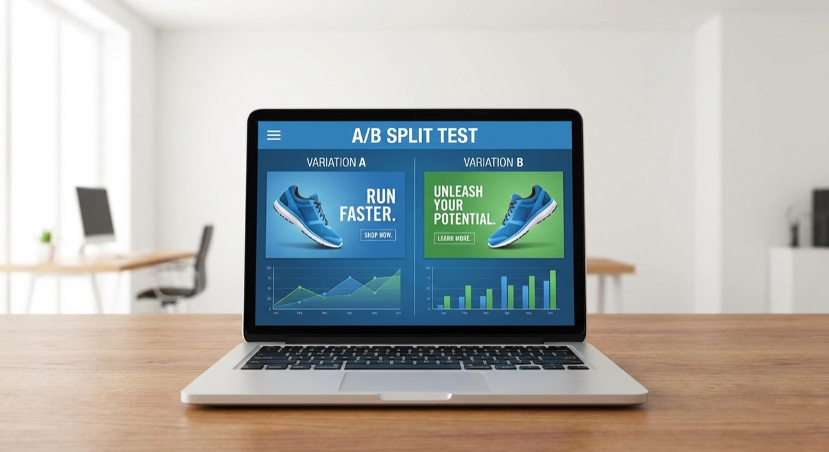 A/B testing comparison for print on demand Facebook ads