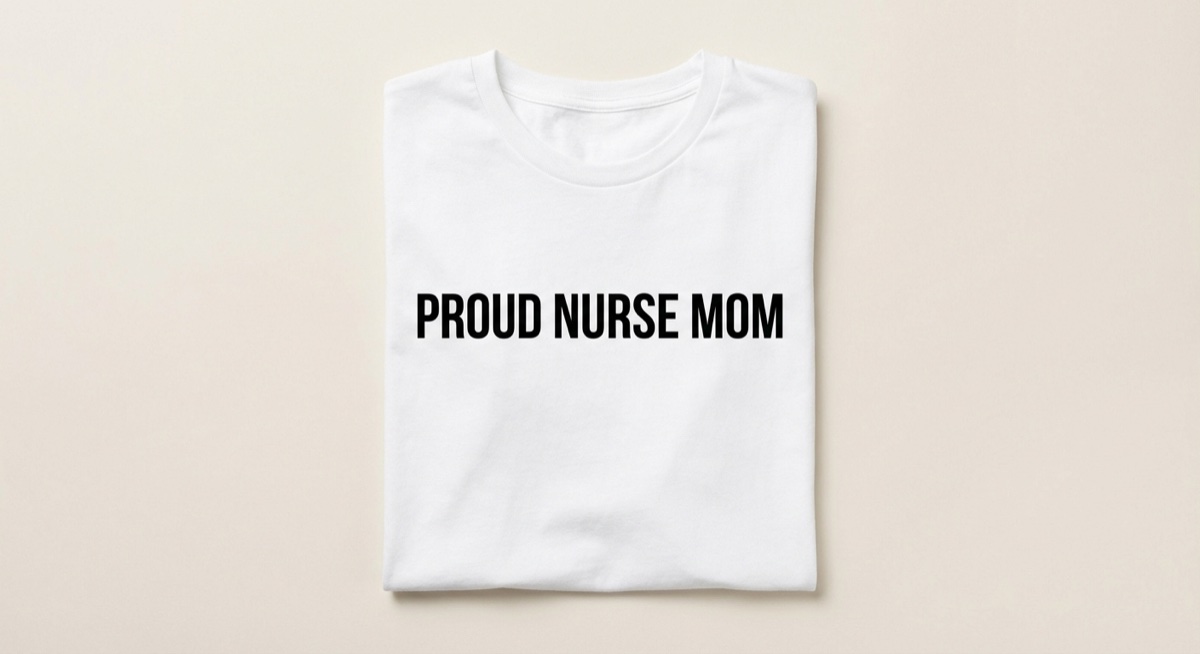 Simple text-based t-shirt design mockup example