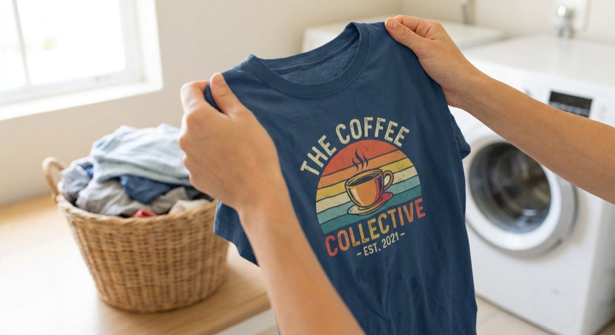 Testing print on demand shirt quality after washing