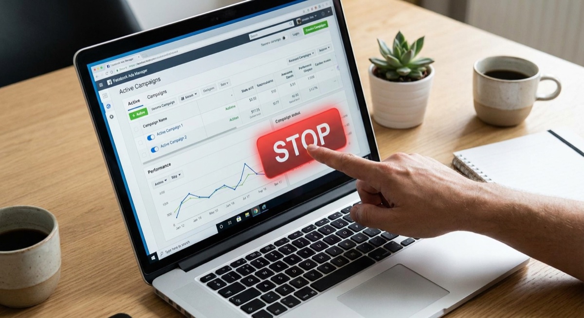 Taking decisive action to stop an underperforming Facebook ad