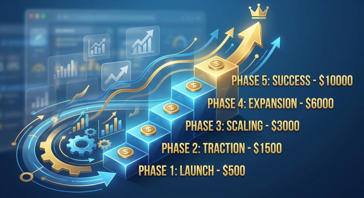 Four phases of POD business growth from discovery to scale