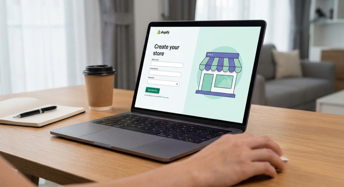 Shopify account creation and initial store setup