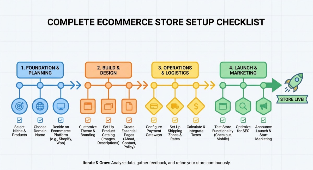 Complete Shopify store setup checklist for print on demand