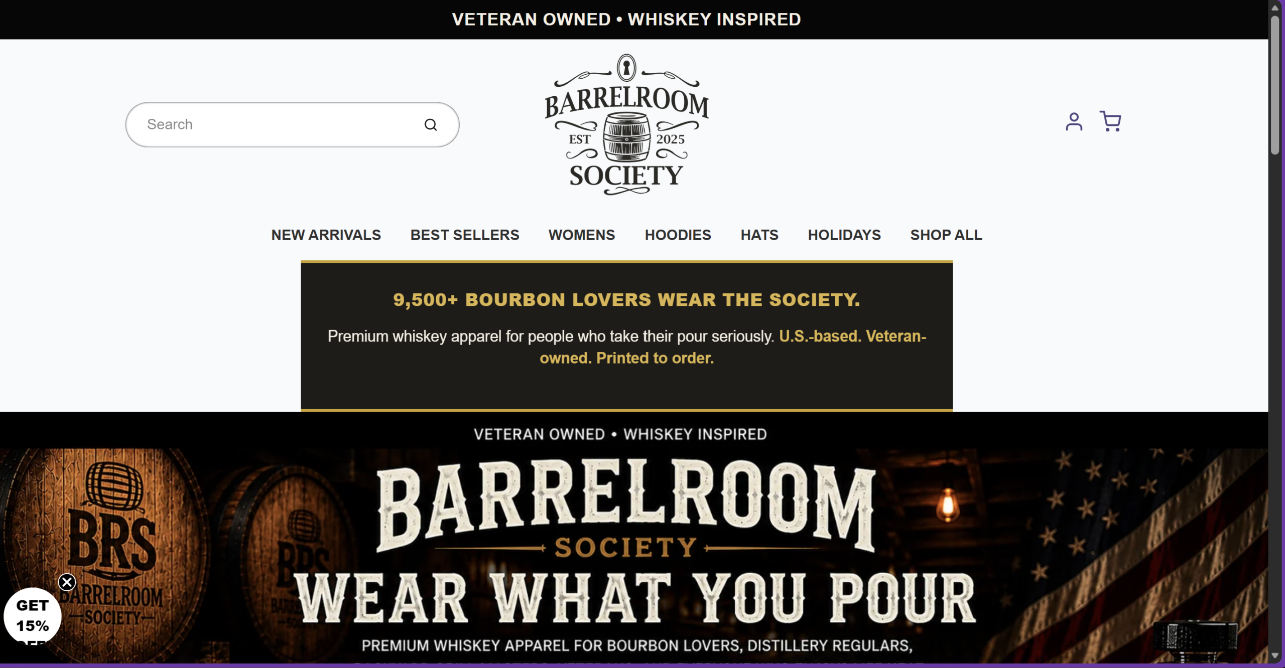 Barrel Room Society homepage