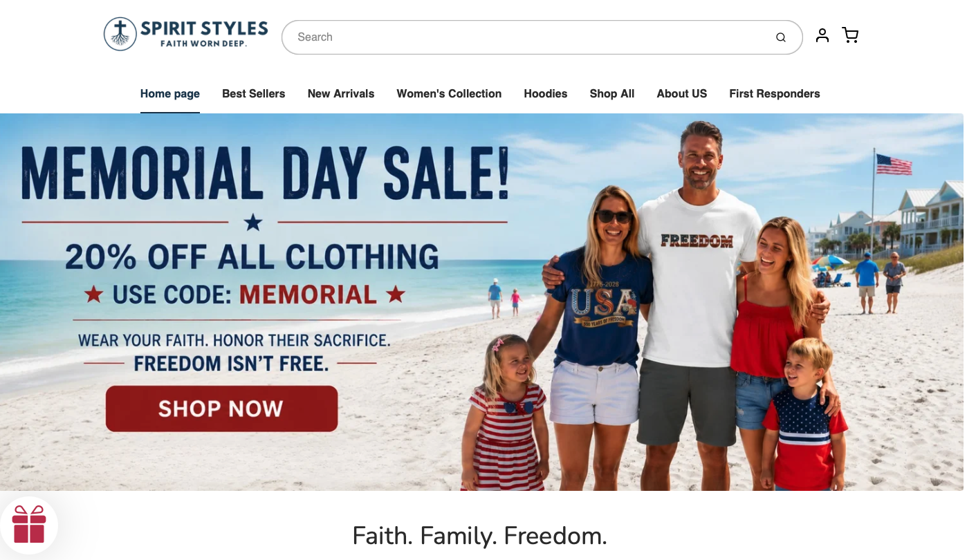Spirit Styles homepage
