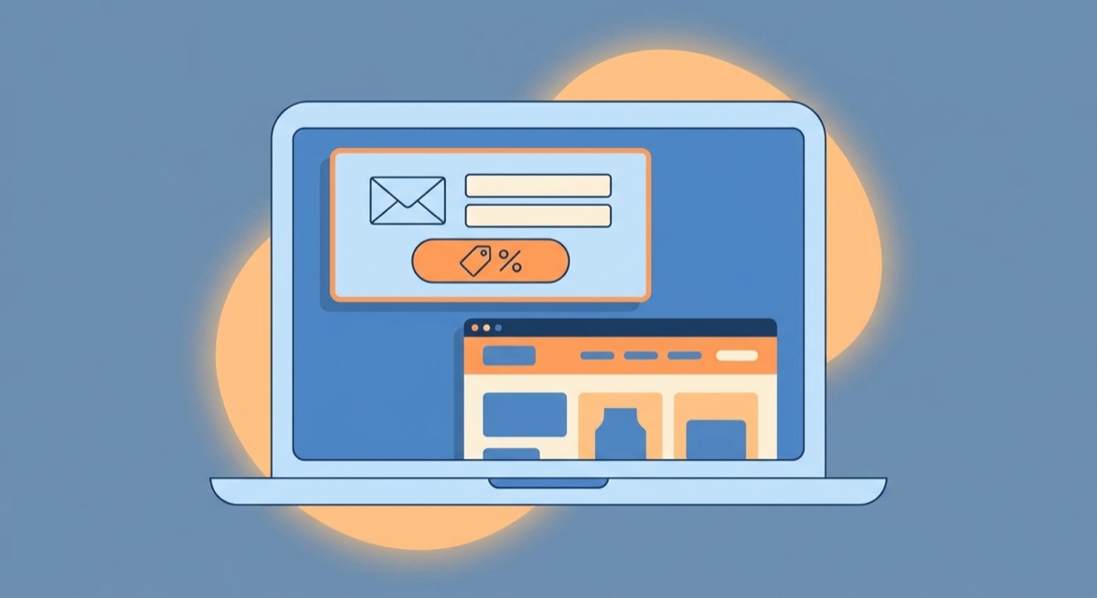 Email signup popup form on ecommerce store