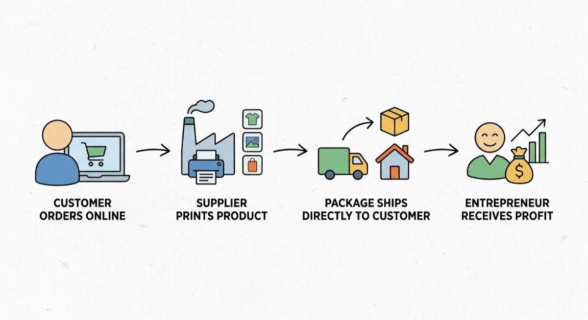 Print on demand workflow from order to delivery