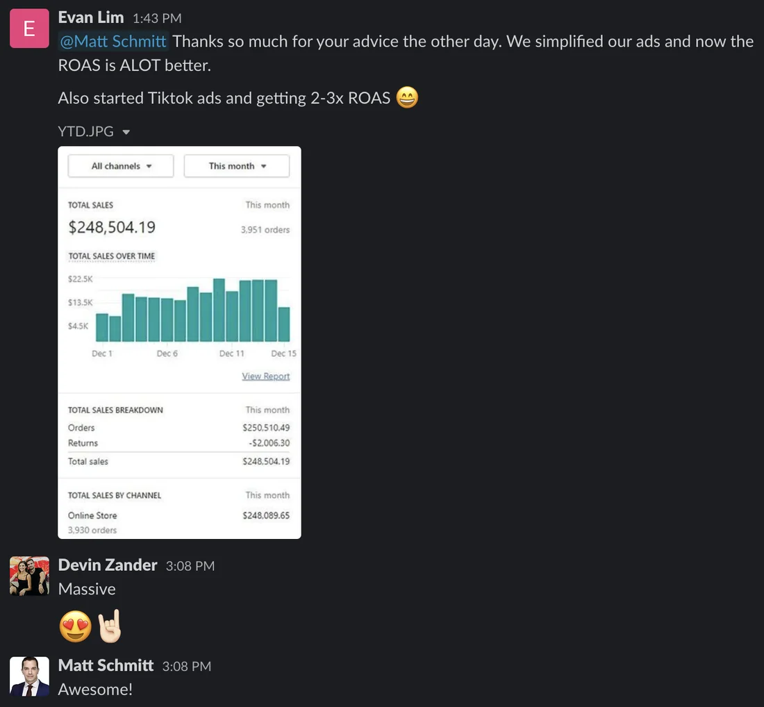 Evan Lim: $248,504 in sales in one month, 3,951 orders
