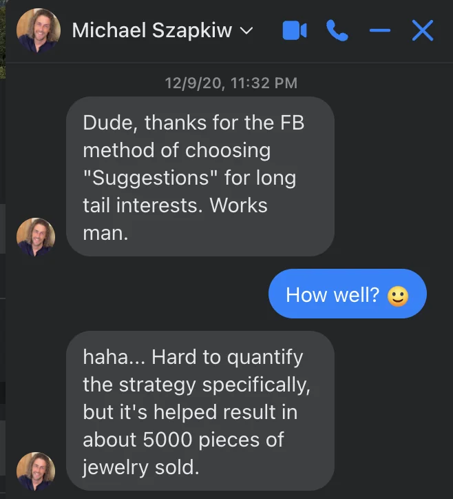 Michael Szapkiw: about 5,000 pieces of jewelry sold